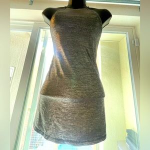 Guess NWOT Silver Subtle Metallic long tank top
